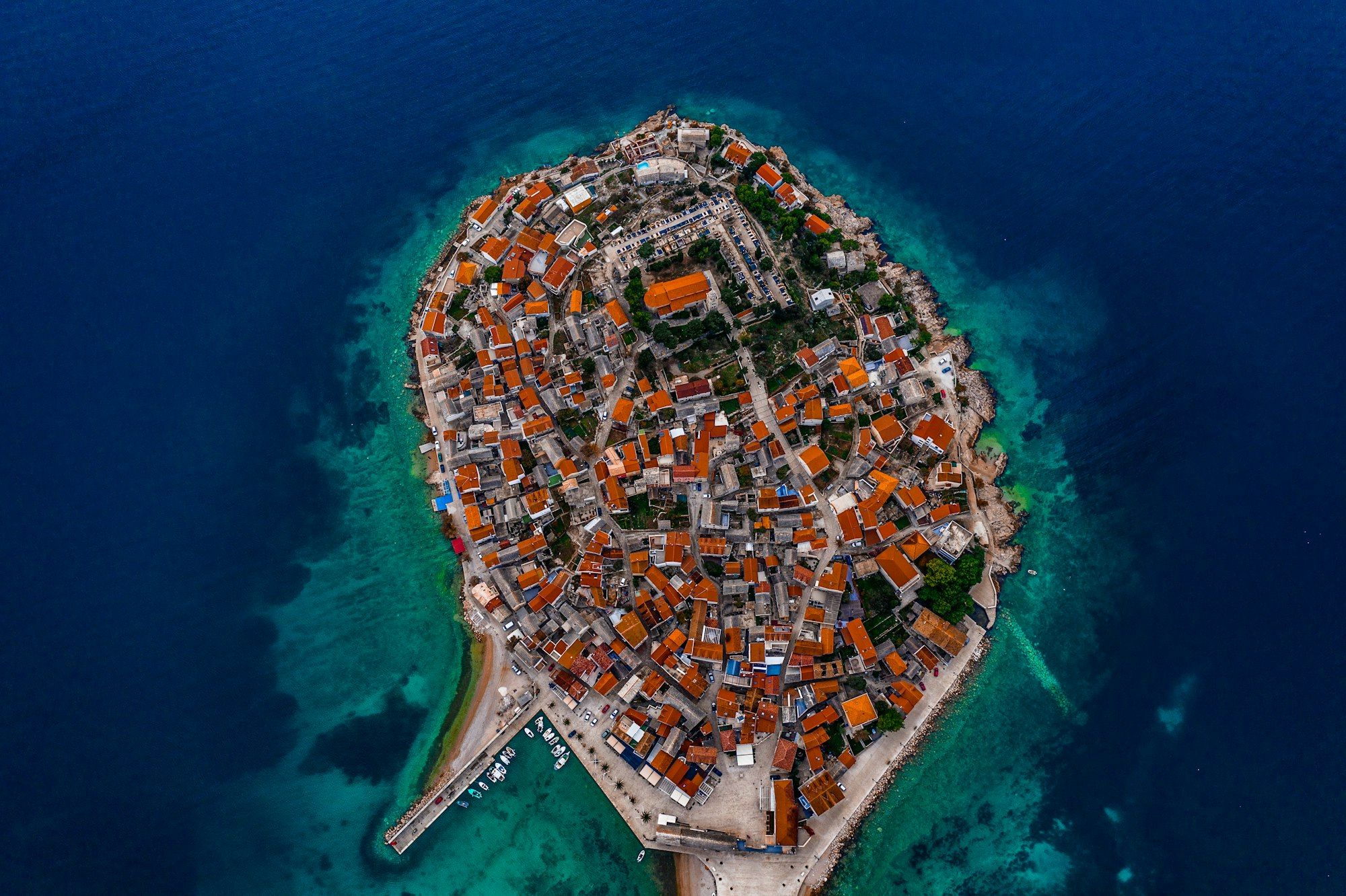 Primošten old town on its peninsula