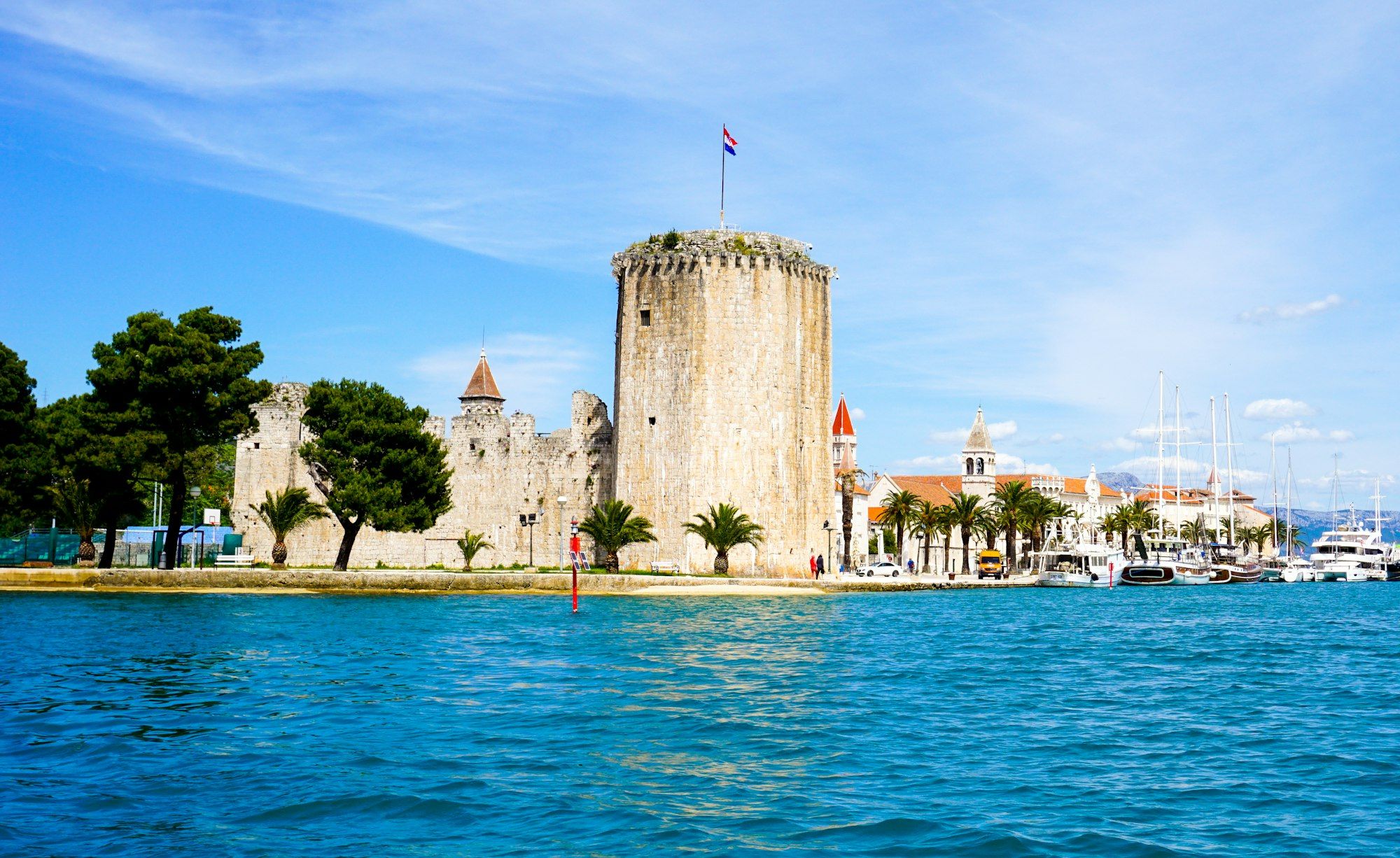 The old town of Trogir by the water